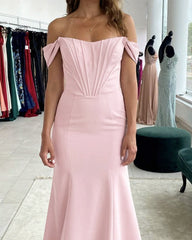 Mermaid Soft Pink Prom Dress