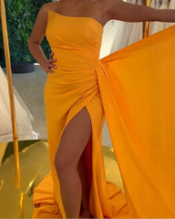 Mermaid Strapless Split Gown