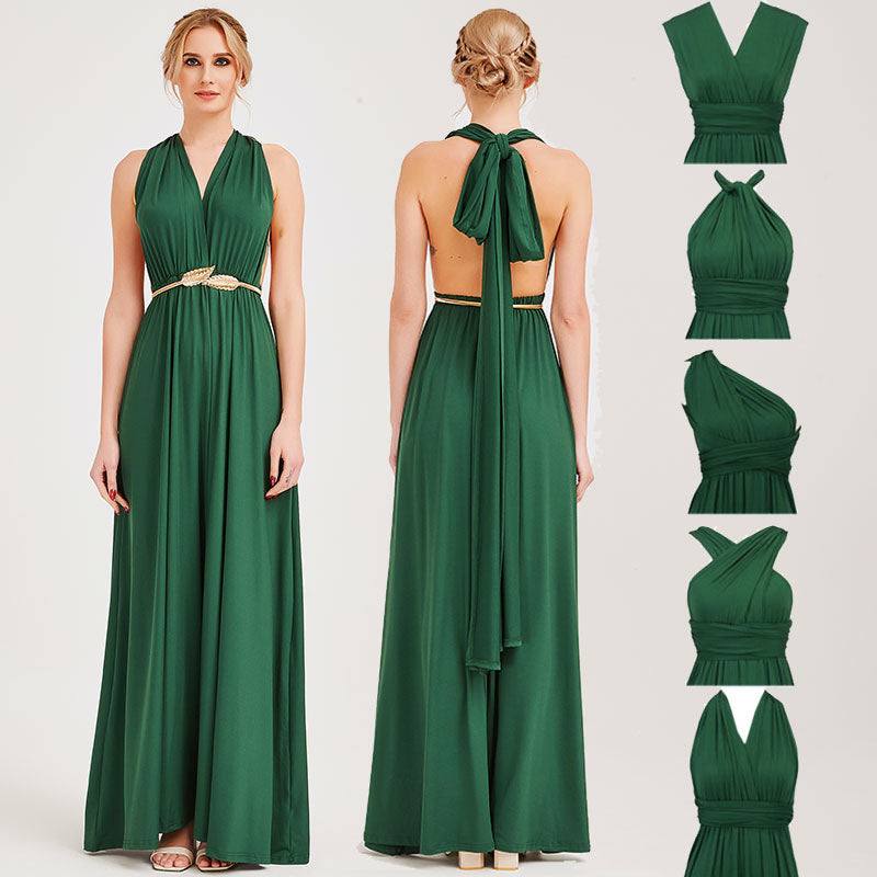 Green Infinity Convertible Beach Wedding Bridesmaid Dresses - RongMoon