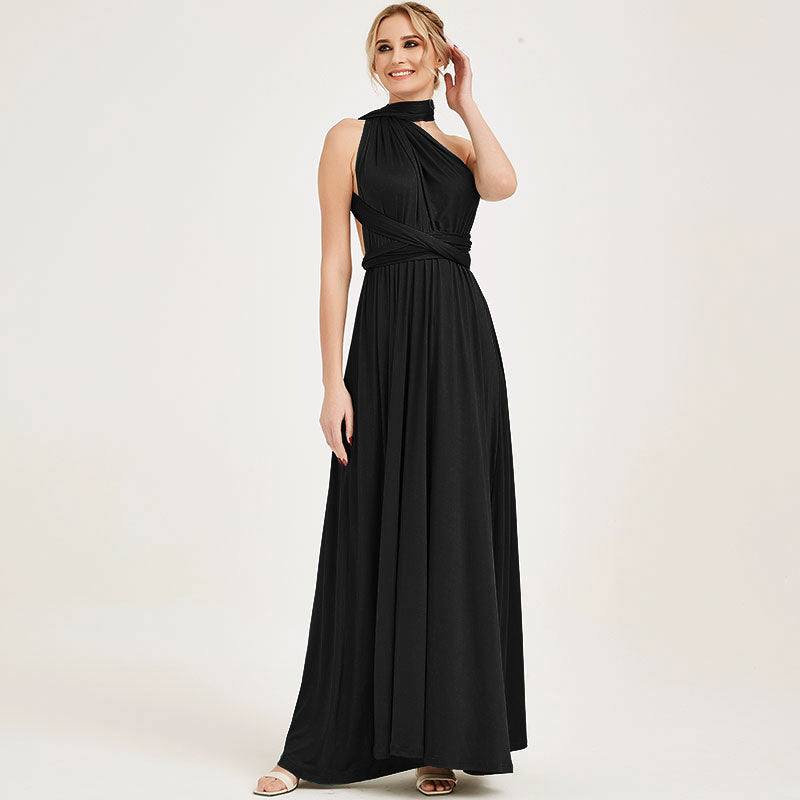 Black Infinity Convertible Beach Wedding Bridesmaid Dresses - RongMoon
