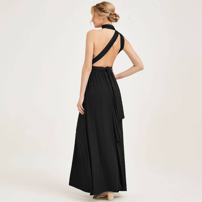 Black Infinity Convertible Beach Wedding Bridesmaid Dresses - RongMoon