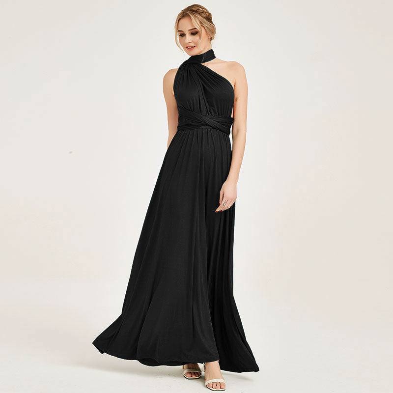 Black Infinity Convertible Beach Wedding Bridesmaid Dresses - RongMoon