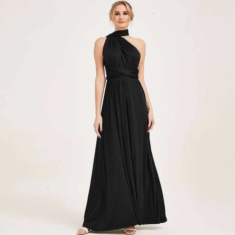 Black Infinity Convertible Beach Wedding Bridesmaid Dresses - RongMoon