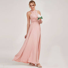 Blush Endless Ways Convertible Beach Wedding Bridesmaid Dress - RongMoon
