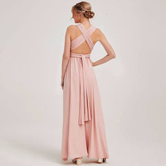 Blush Infinity Wrap-around Convertible Gown - RongMoon