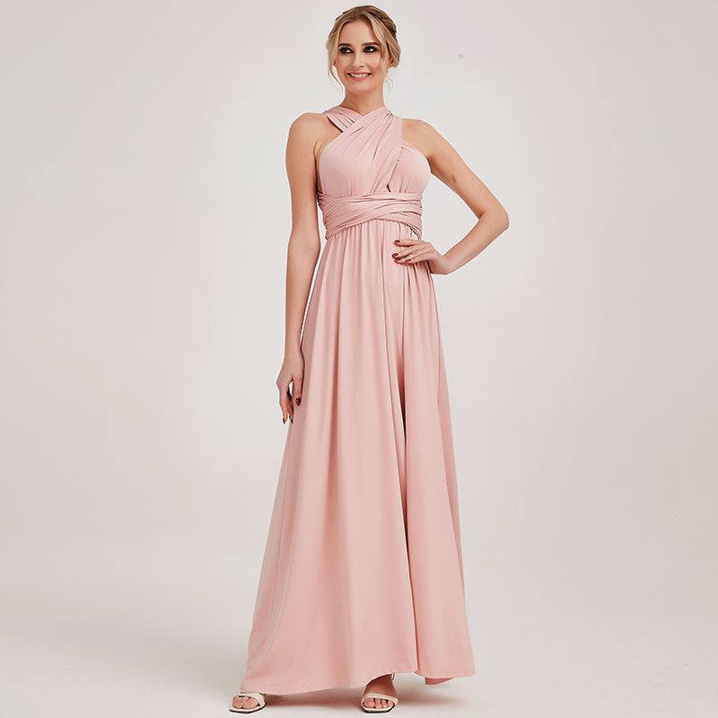Blush Infinity Wrap-around Convertible Gown - RongMoon