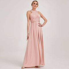 Blush Endless Ways Convertible Beach Wedding Bridesmaid Dress - RongMoon