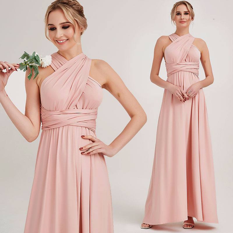 Blush Infinity Wrap-around Convertible Gown - RongMoon