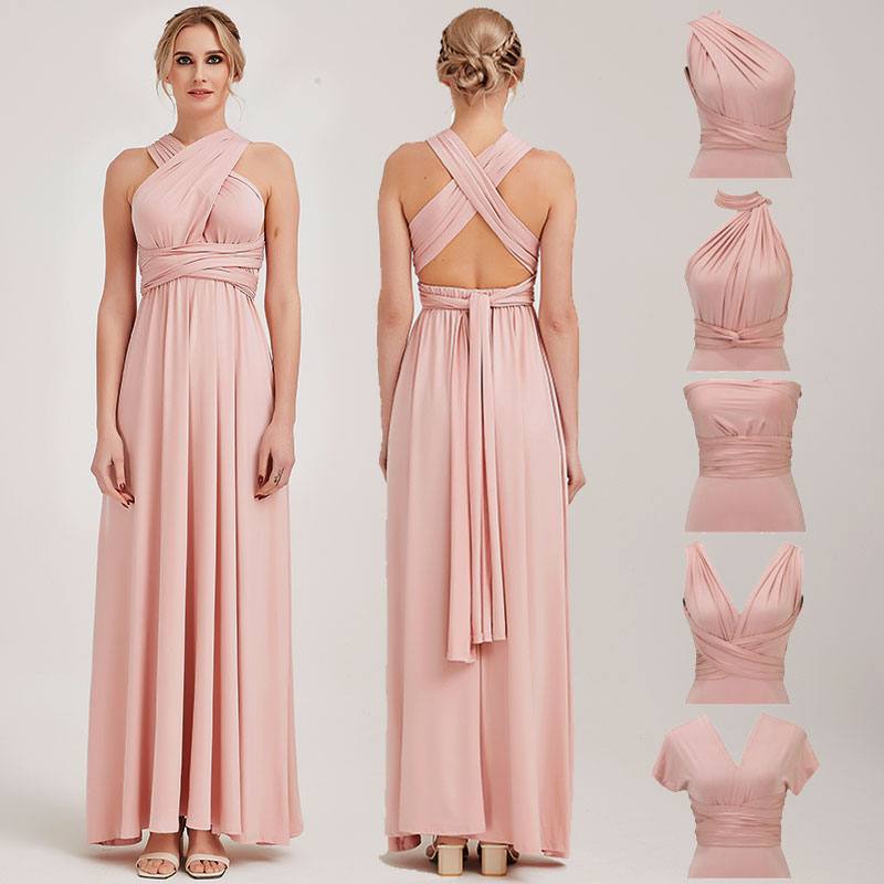 Blush Infinity Wrap-around Convertible Gown - RongMoon