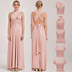 Blush Infinity Wrap-around Convertible Gown - RongMoon