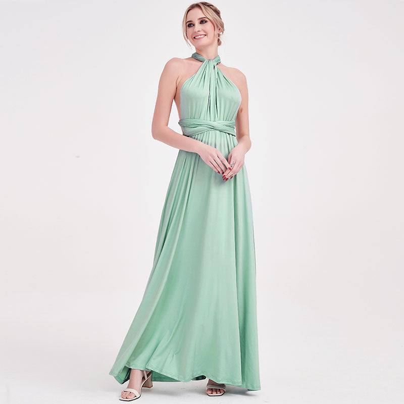 [Final Flaw Sale] Dusty Green Endless Ways Convertible Beach Bridesmaid Dress - RongMoon