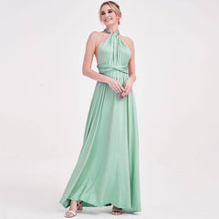[Final Flaw Sale] Dusty Green Endless Ways Convertible Beach Bridesmaid Dress - RongMoon