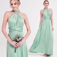 [Final Flaw Sale] Dusty Green Endless Ways Convertible Beach Bridesmaid Dress - RongMoon