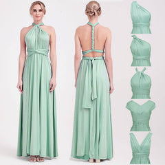 [Final Flaw Sale] Dusty Green Endless Ways Convertible Beach Bridesmaid Dress - RongMoon