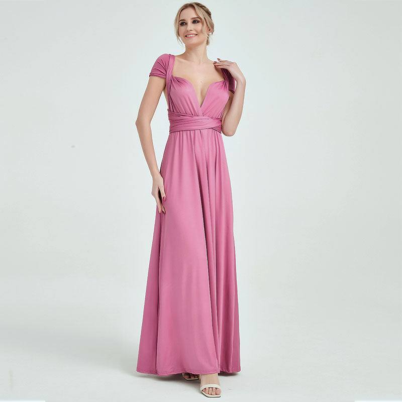 Plus Size Dusty Rose Endless Beach Wedding Bridesmaid Dresses - RongMoon