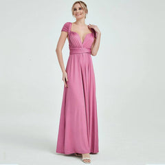 Plus Size Dusty Rose Endless Beach Wedding Bridesmaid Dresses - RongMoon