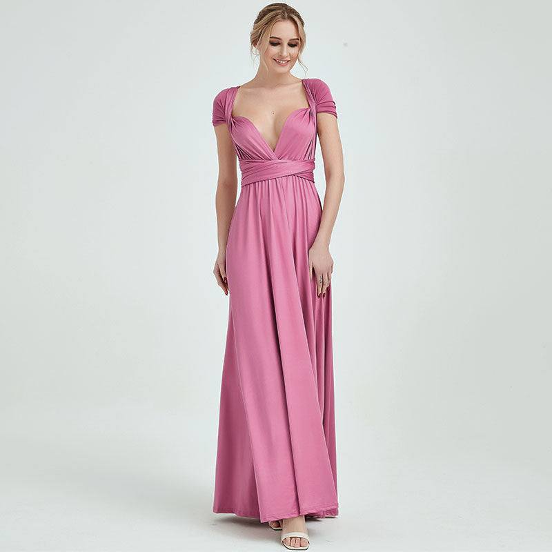 Plus Size Dusty Rose Endless Beach Wedding Bridesmaid Dresses - RongMoon