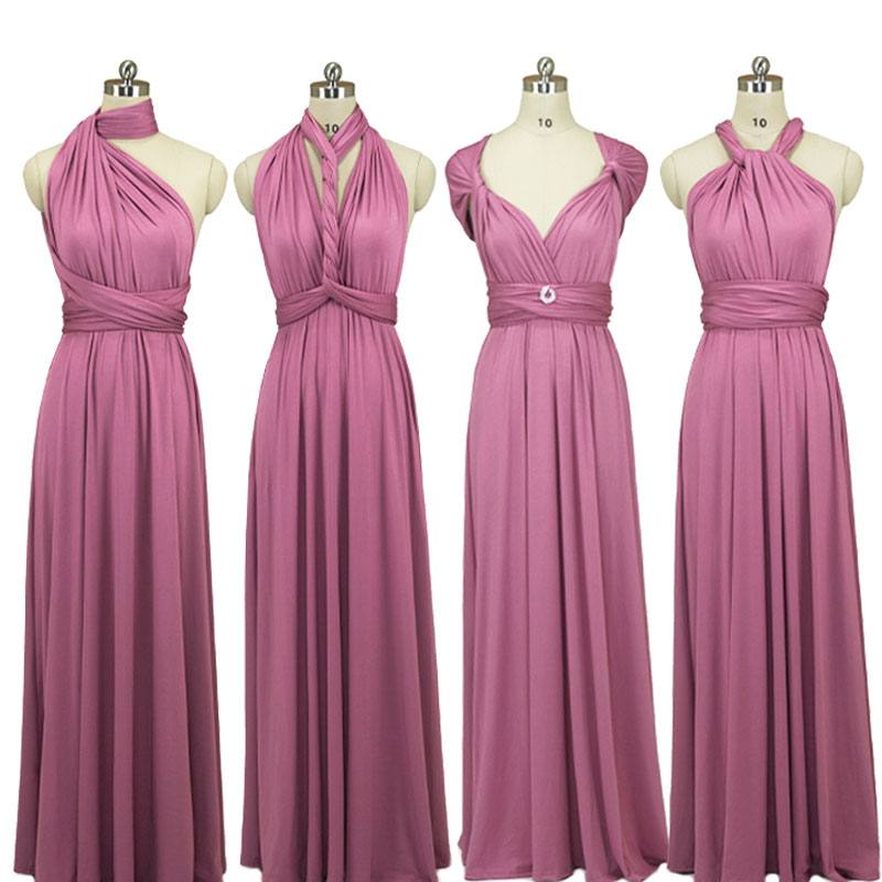 Plus Size Dusty Rose Endless Beach Wedding Bridesmaid Dresses - RongMoon