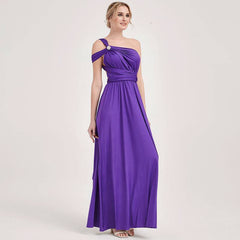 Grape Wrap-around Convertible Beach Wedding Bridesmaid Dresses - RongMoon