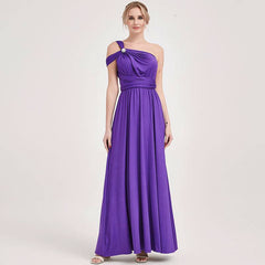 Grape Wrap-around Convertible Beach Wedding Bridesmaid Dresses - RongMoon