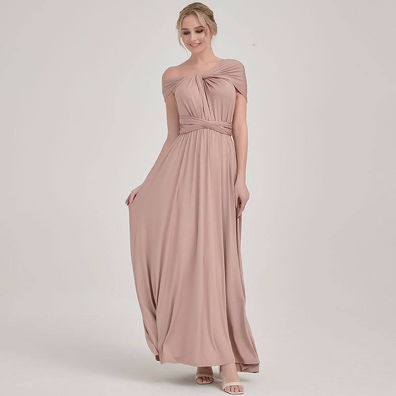 Mocca Endless Ways Beach Wedding Bridesmaid Dress - RongMoon