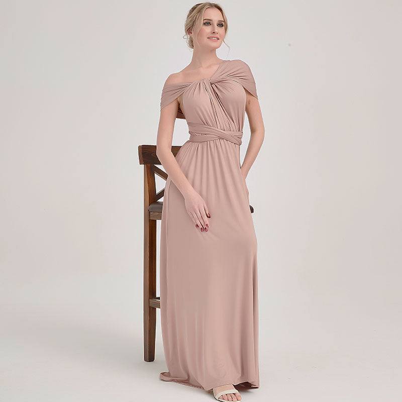 Mocca Endless Ways Beach Wedding Bridesmaid Dress - RongMoon