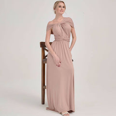 Mocca Endless Ways Beach Wedding Bridesmaid Dress - RongMoon