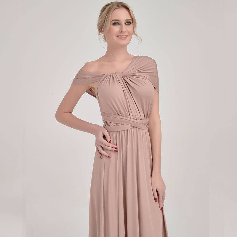 Mocca Endless Ways Beach Wedding Bridesmaid Dress - RongMoon