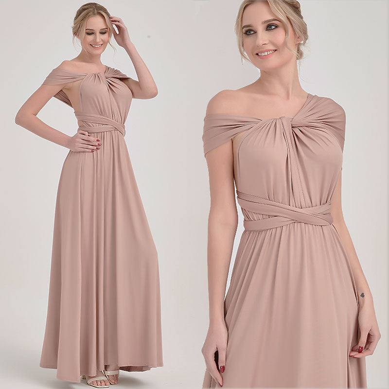 Mocca Endless Ways Beach Wedding Bridesmaid Dress - RongMoon
