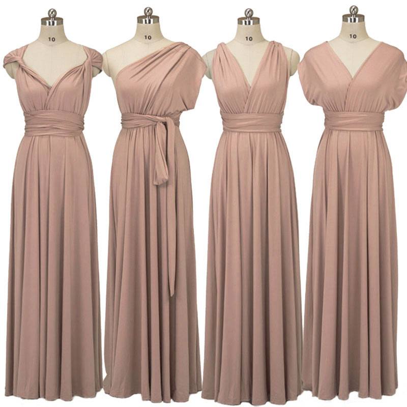 Mocca Endless Ways Beach Wedding Bridesmaid Dress - RongMoon