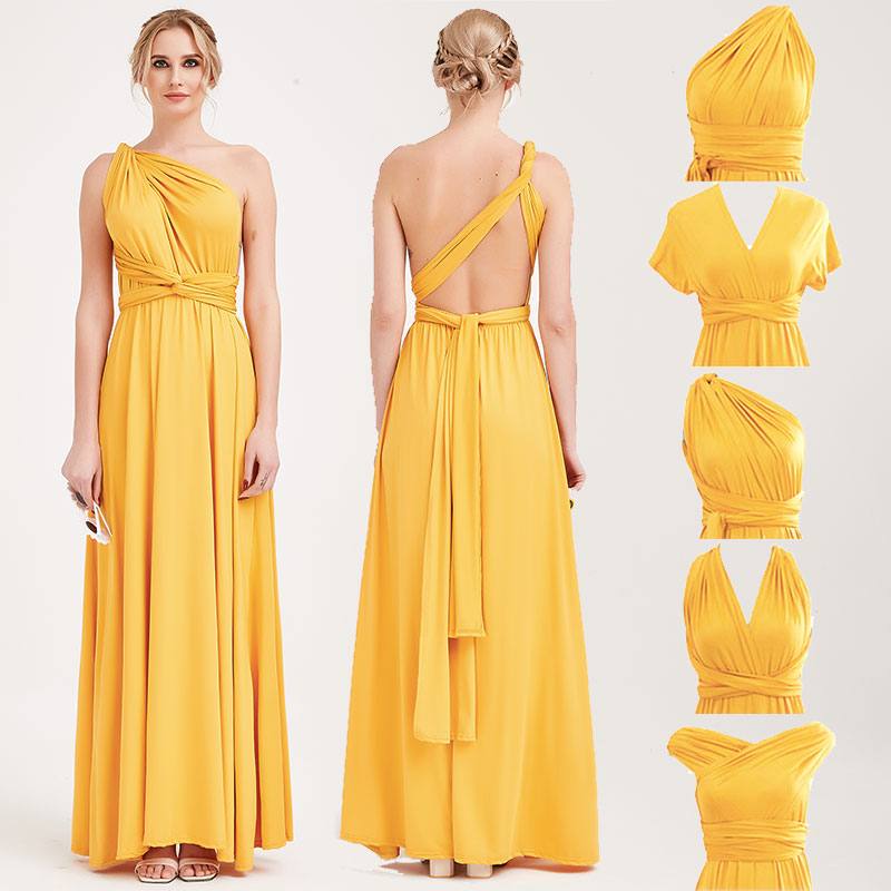 Ready to Ship Mustard Yellow Infinity Gown - RongMoon