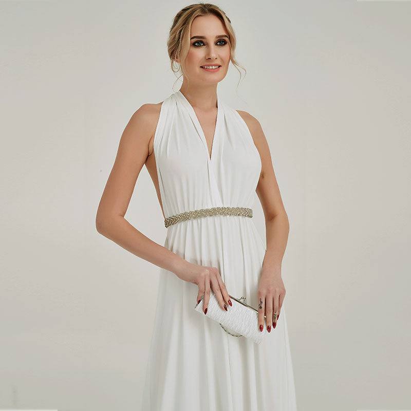 Off White Endless Ways Convertible Beach Wedding Bridesmaid Dresses - RongMoon