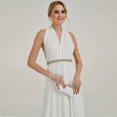 Off White Endless Ways Convertible Beach Wedding Bridesmaid Dresses - RongMoon