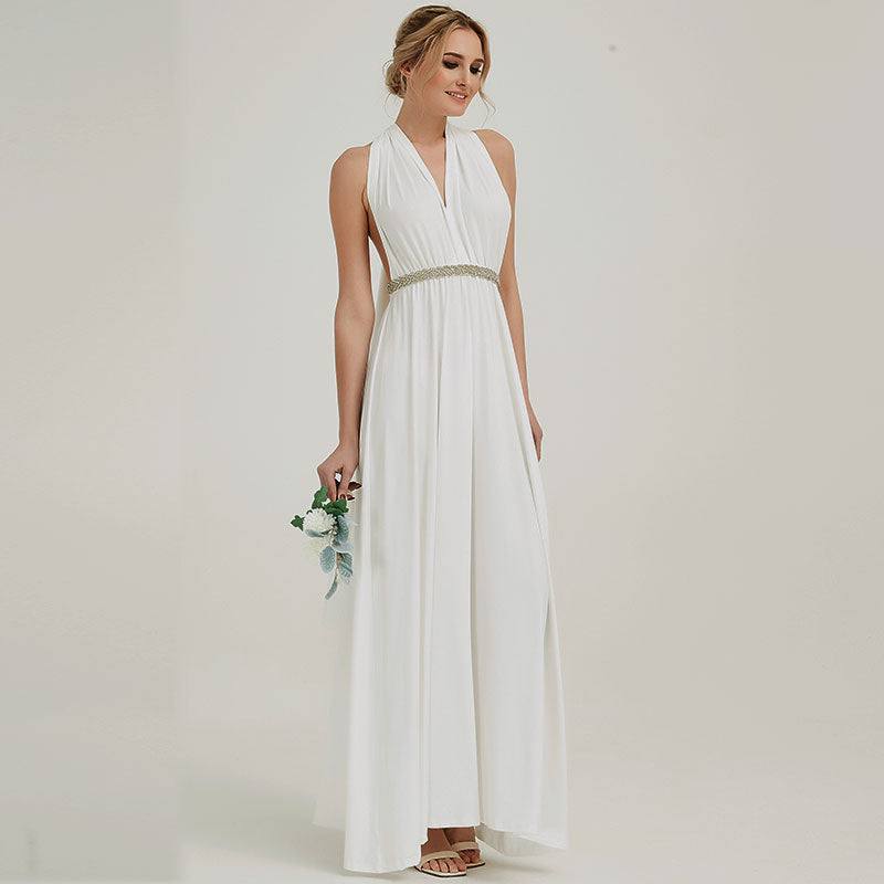 Off White Endless Ways Convertible Beach Wedding Bridesmaid Dresses - RongMoon