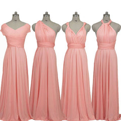 Pink Endless Way Convertible Maxi Dress Infinity Wrap Bridesmaid Dresses - RongMoon