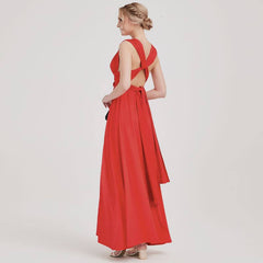 [Final Sale] Red Endless Ways Convertible Beach Wedding Bridesmaid Dresses - RongMoon