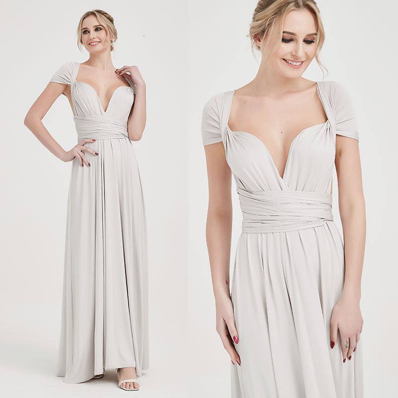 [Final Sale] Silver Gray Infinity Gown Ready to Ship - RongMoon