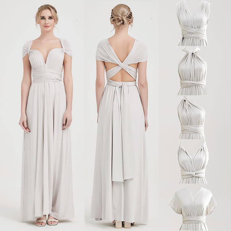 [Final Sale] Silver Gray Infinity Gown Ready to Ship - RongMoon