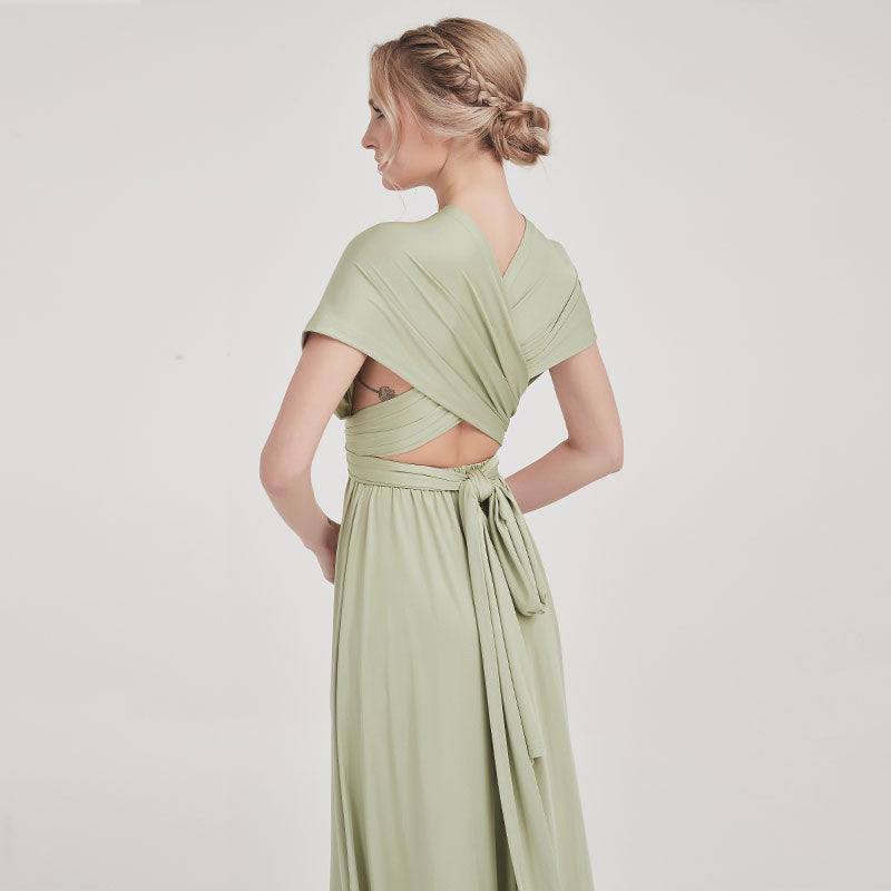 SilverSage Infinity Wrap Dresses NZ Bridal Convertible Bridesmaid Dress One Dress Endless possibilities - RongMoon