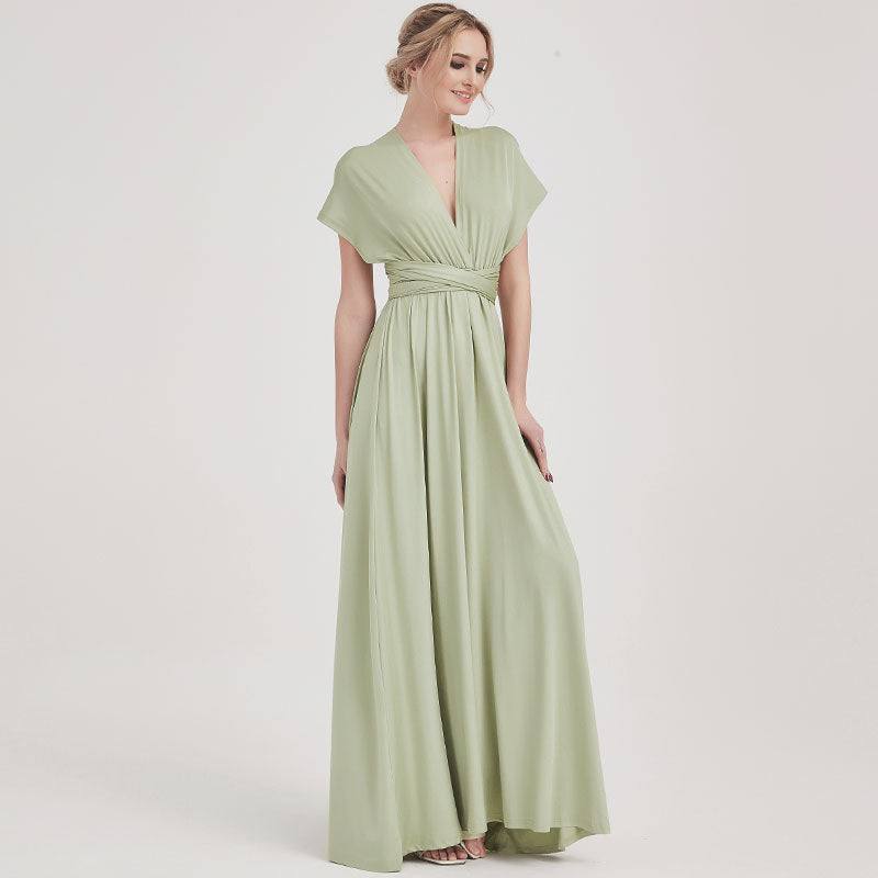 SilverSage Infinity Wrap Dresses NZ Bridal Convertible Bridesmaid Dress One Dress Endless possibilities - RongMoon