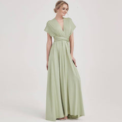 SilverSage Infinity Wrap Dresses NZ Bridal Convertible Bridesmaid Dress One Dress Endless possibilities - RongMoon