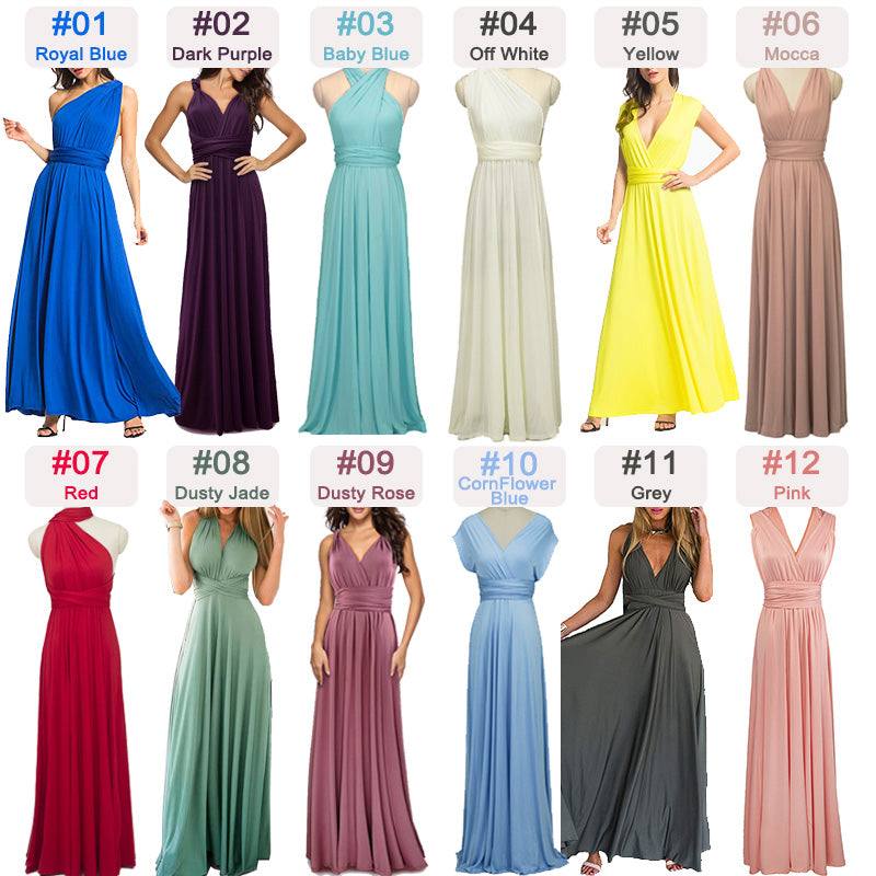 Champagne Gold Infinity Wrap Bridesmaid Dresses Endless Way Convertible Maxi Dress - RongMoon