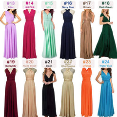 Champagne Gold Infinity Wrap Bridesmaid Dresses Endless Way Convertible Maxi Dress - RongMoon