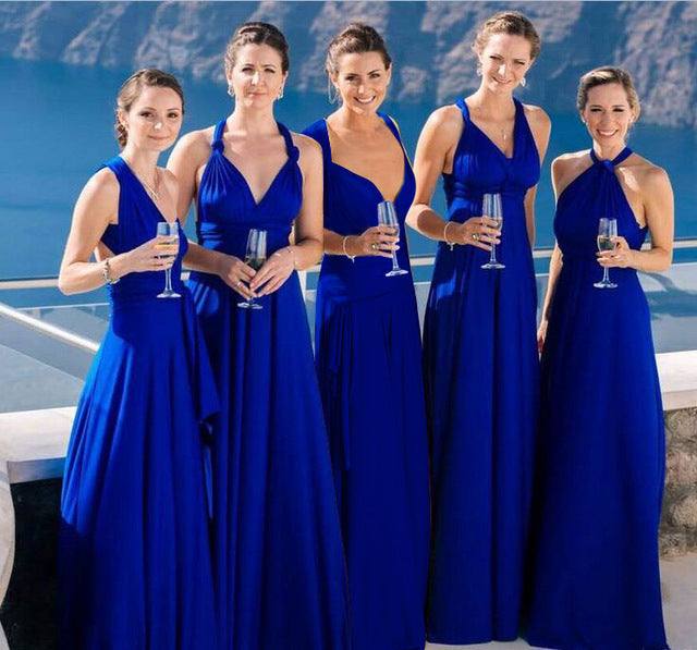 Endless Ways Convertible Beach Wedding Bridesmaid Dresses - RongMoon