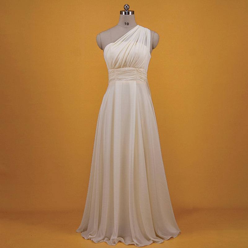 [Final Sale] Light Champagne Convertible Chiffon Bridesmaid Dress CHRIS - RongMoon