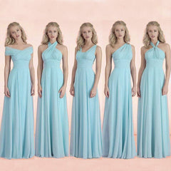 [Final Sale] Light Champagne Convertible Chiffon Bridesmaid Dress CHRIS - RongMoon