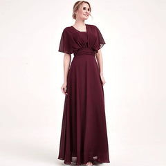 Burgundy CONVERTIBLE Chiffon Bridesmaid Dress-CHRIS - RongMoon