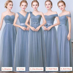 Double V Cut Pleated Bow Tie Bridesmaid Dress - RongMoon
