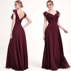 Burgundy CONVERTIBLE Bridesmaid Dress-ZOLA - RongMoon