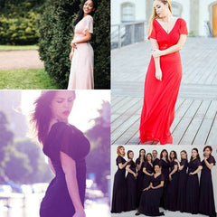 Custom-Made Lilac Ruffle Pleated Bridesmaid Dresses-Mei - RongMoon